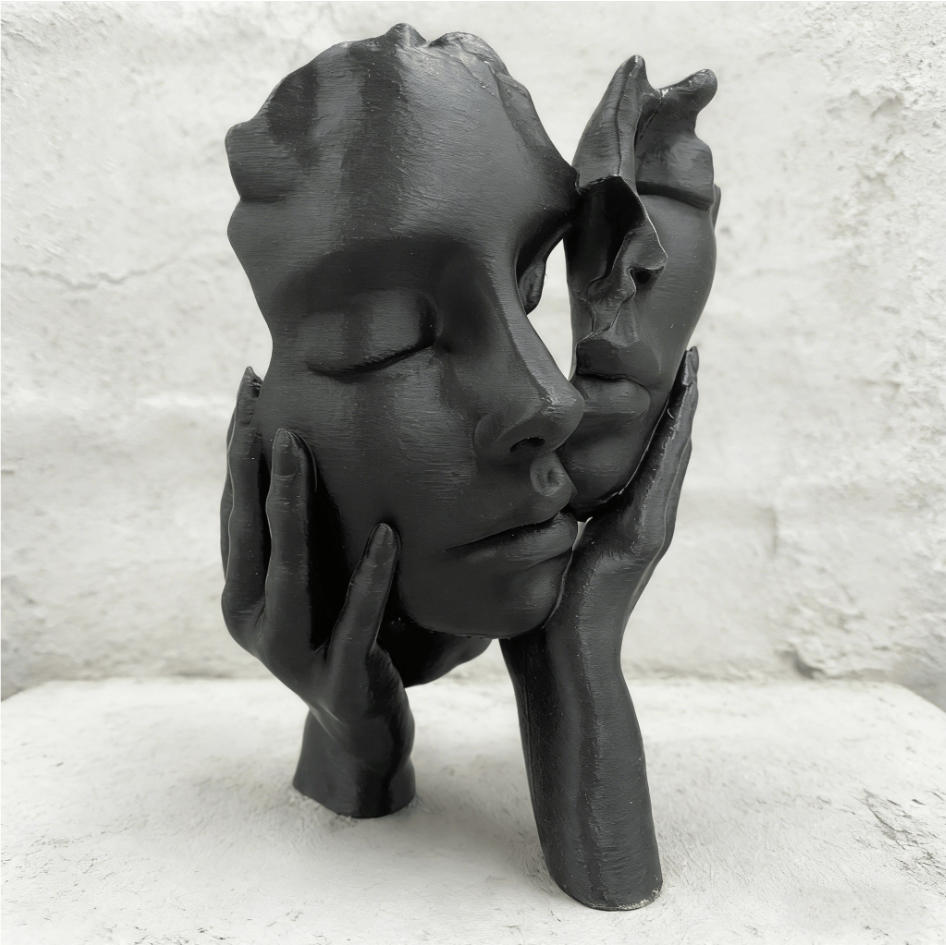 Home Office Gif - 1pc Plastic Abstract Embrace Sculpture, Warm