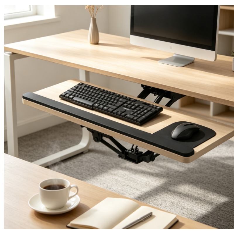 Desk Drawer Small - Keyboard Tray Under Desk Sliding Drawer