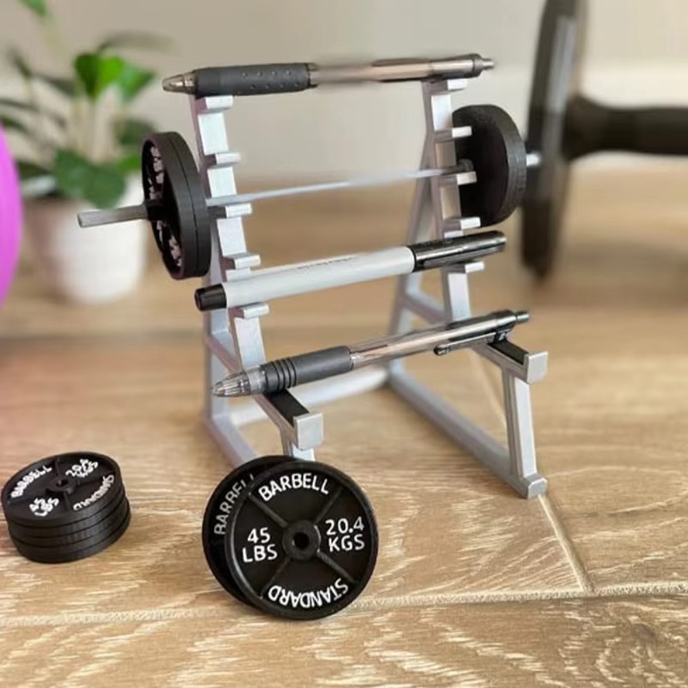 Pen Holder Organizer - New With Barbells And Weights Barbell