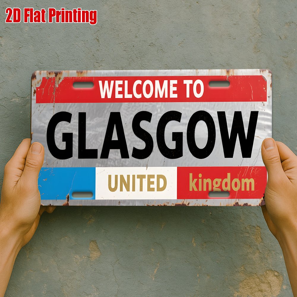 Home Office In Glasgow - Tin Sign - Vintage Durable Metal