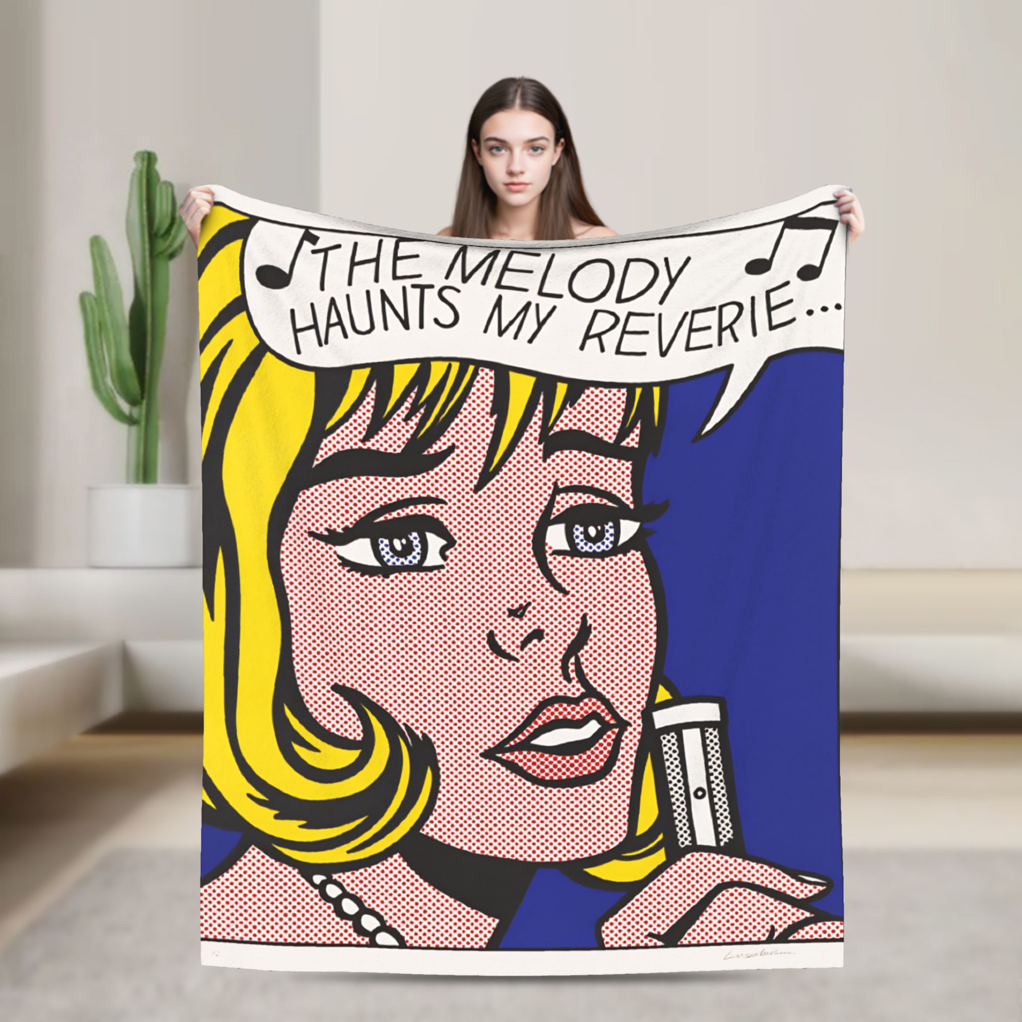 Home Office Trend - Roy Lichtenstein Pop Art Blanket Quality