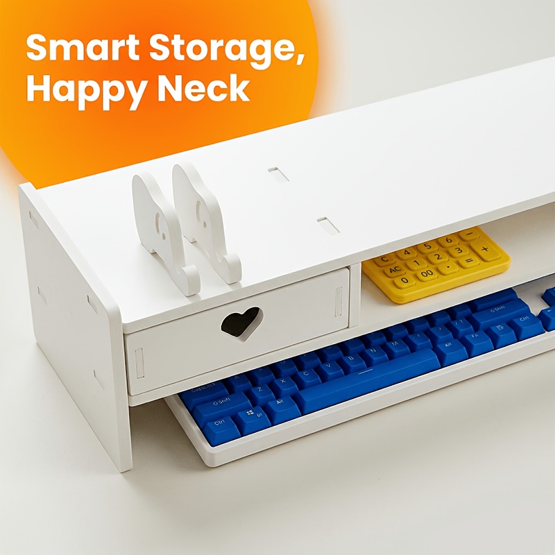 Minimalist White PVC Monitor S - огляд і ціна Desk Drawer Small