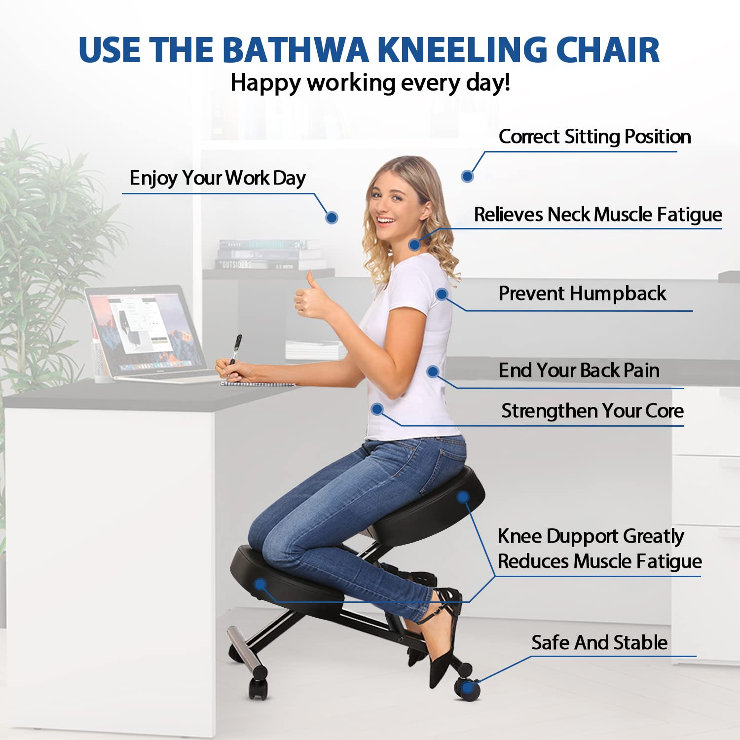 Kneeling Chair Ergonomic for O - огляд і ціна Home Office Ergonomics