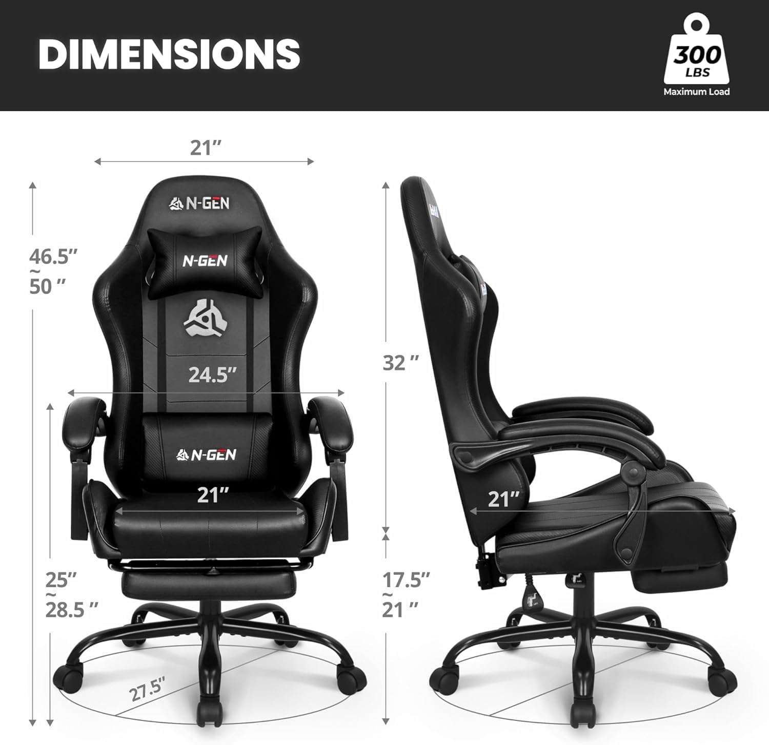 Gaming Chair with Footrest Lum - огляд і ціна Home Office Ergonomics
