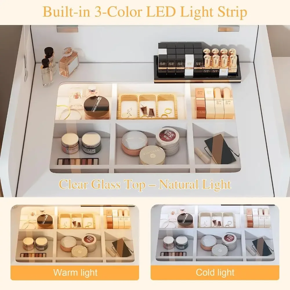 Compact Vanity Desk with Lip T - огляд і ціна Desk Drawer Small