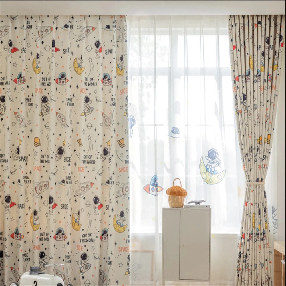 Vibrant Space Themed Window Bl - огляд і ціна Home Office Rate 2025