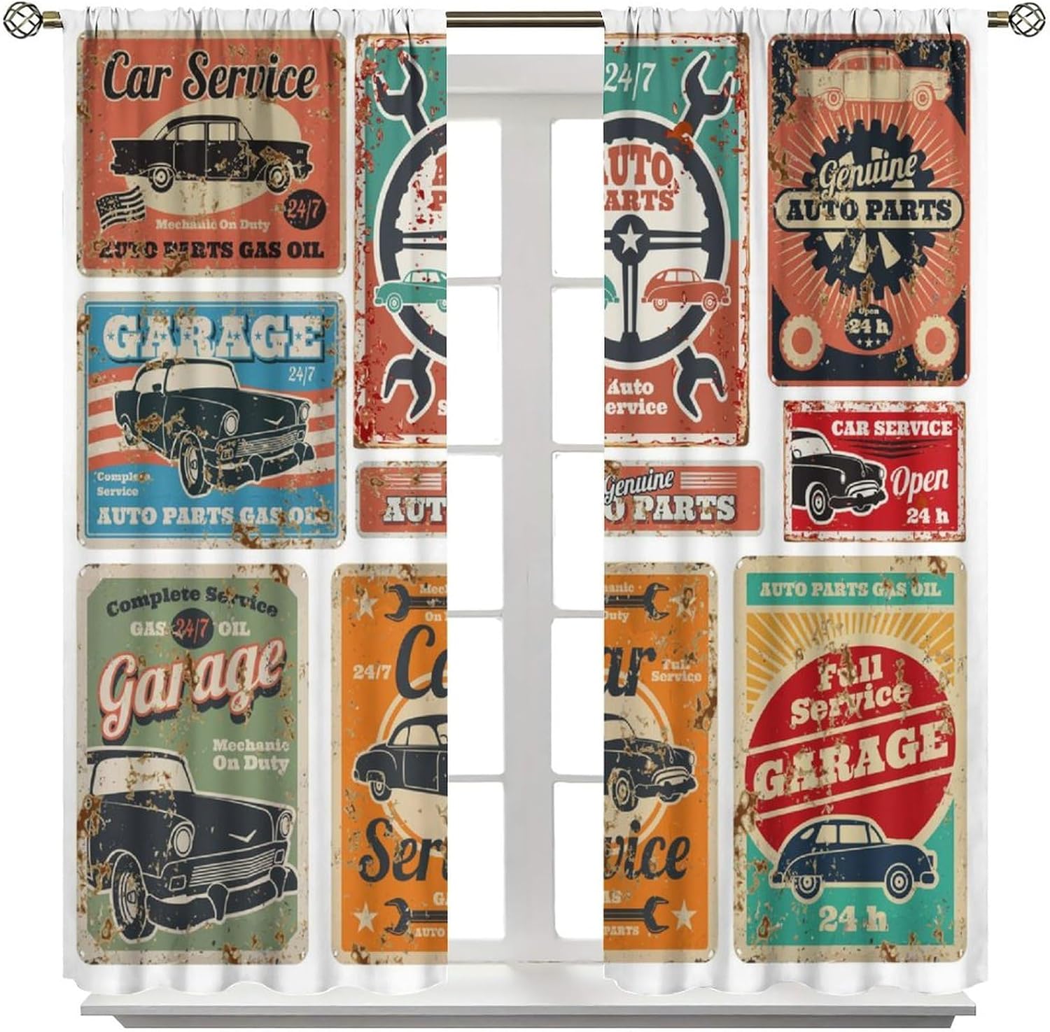 Garage Curtains, Vintage Man D - огляд і ціна Home Office Shed