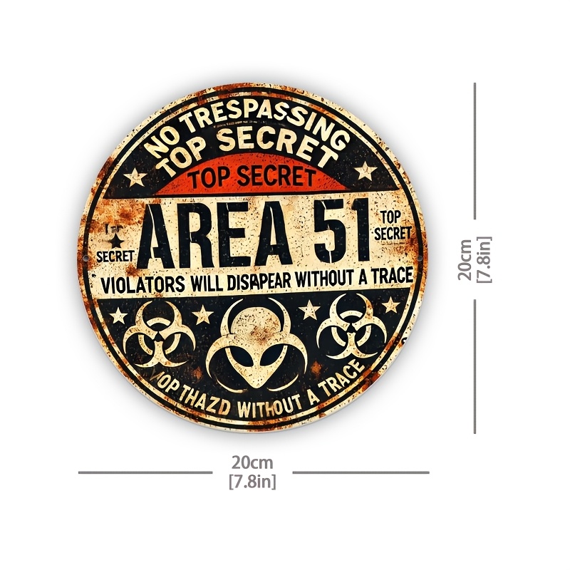 Vintage Area 51 Metal Wall Sig - огляд і ціна Home Office Or