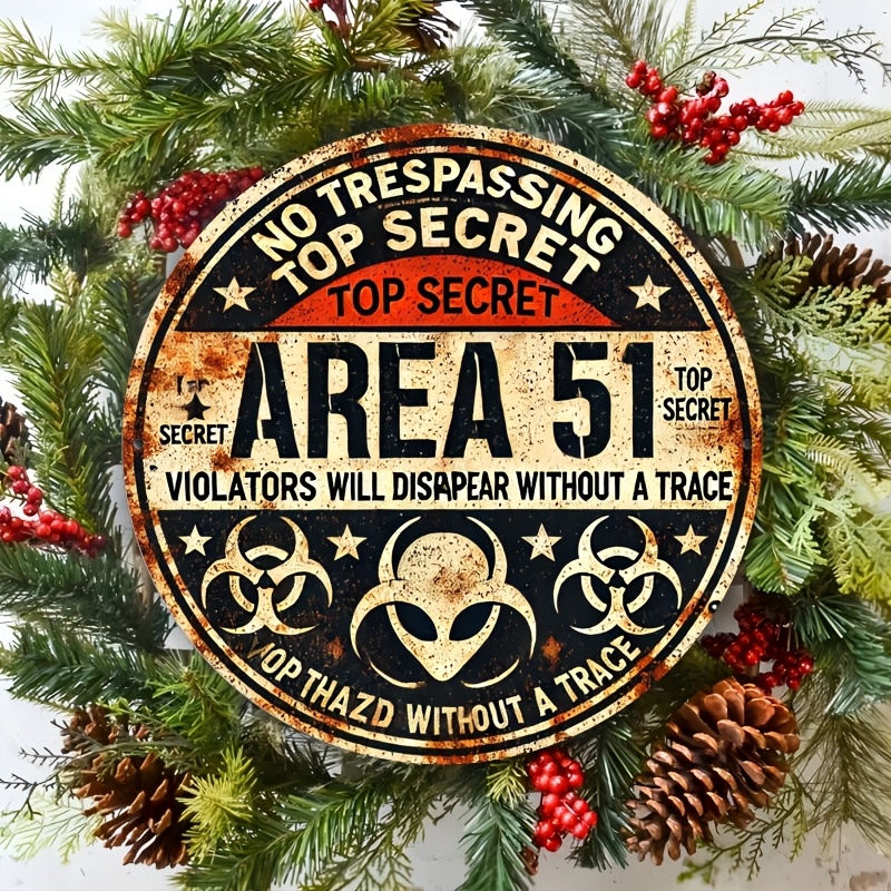Vintage Area 51 Metal Wall Sig - огляд і ціна Home Office Or