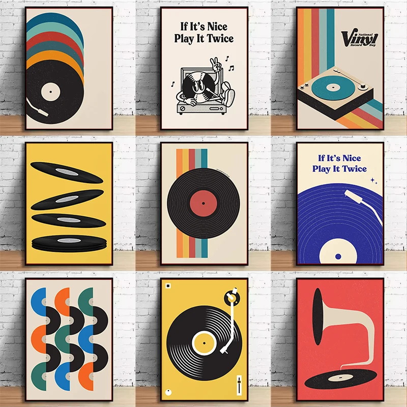 Mid Century Vinyl Record Canva - огляд і ціна Home Office Or