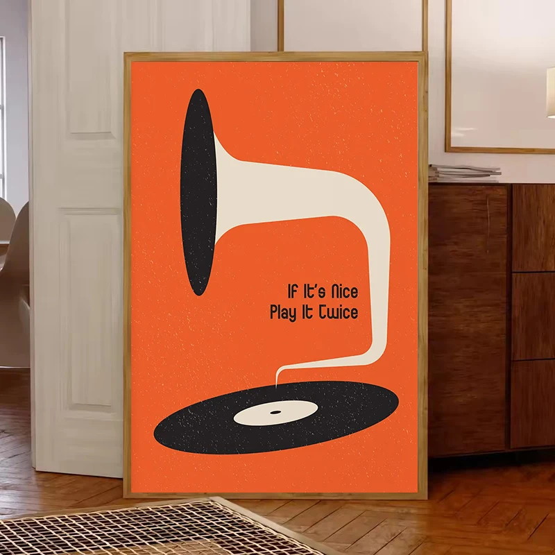 Mid Century Vinyl Record Canva - огляд і ціна Home Office Or