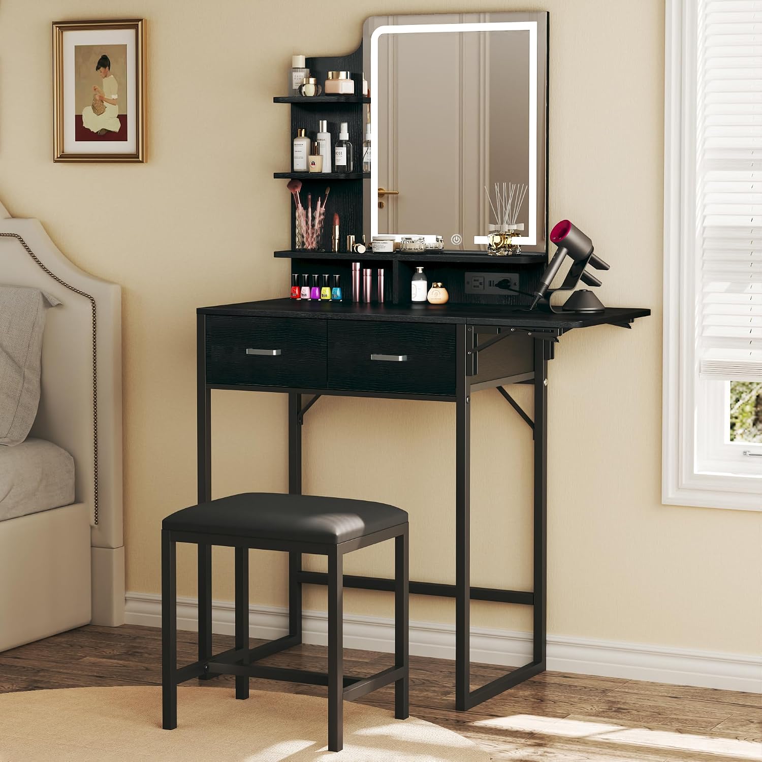 Makeup Vanity Desk with Mirror - огляд і ціна Desk Drawer Small