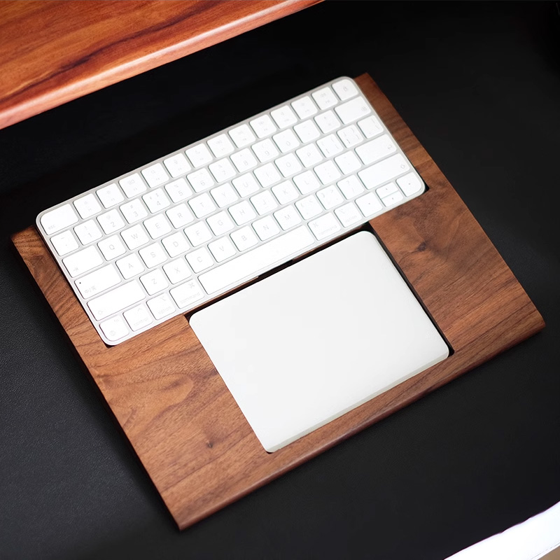 2 in 1 Walnut Solid Wooden Tra - огляд і ціна Keyboard Tray Under Desk