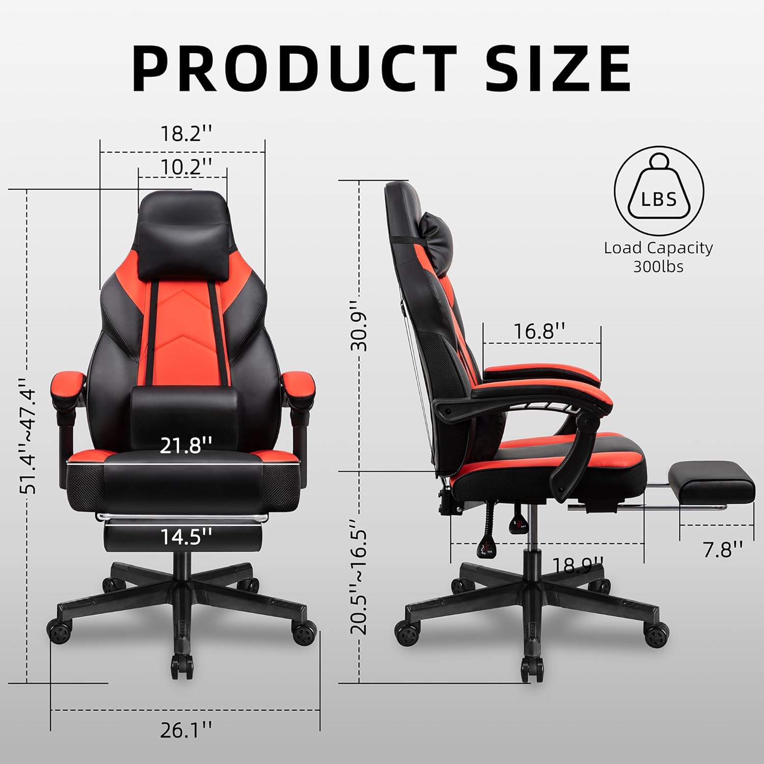 Gaming Chair with Footrest, Ma - огляд і ціна Home Office Ergonomics