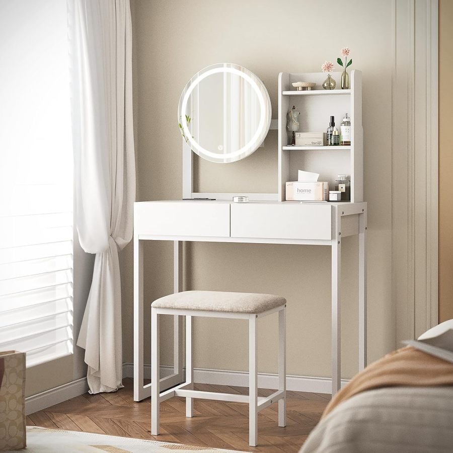 Small Vanity Desk with Mirror  - огляд і ціна Desk Drawer Small