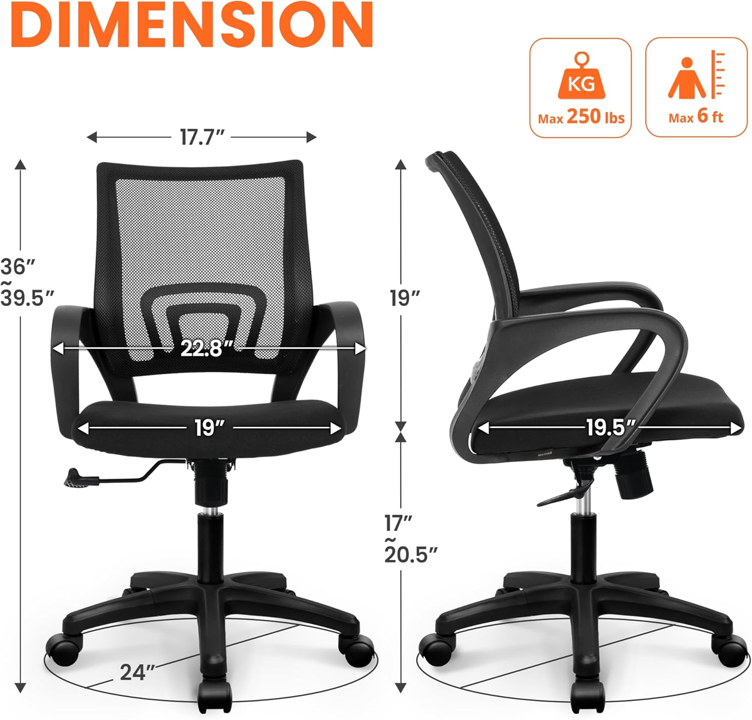 Ergonomic Mesh Office Chair wi - огляд і ціна Home Office Ergonomics
