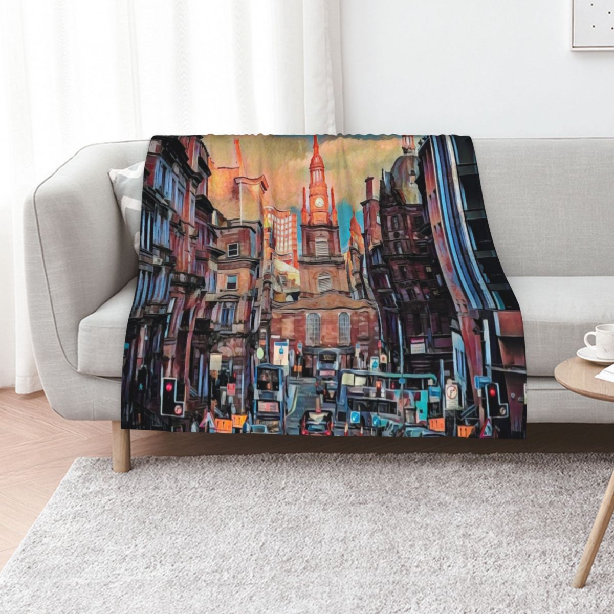 Glasgow Streets Throw Blanket  - огляд і ціна Home Office In Glasgow