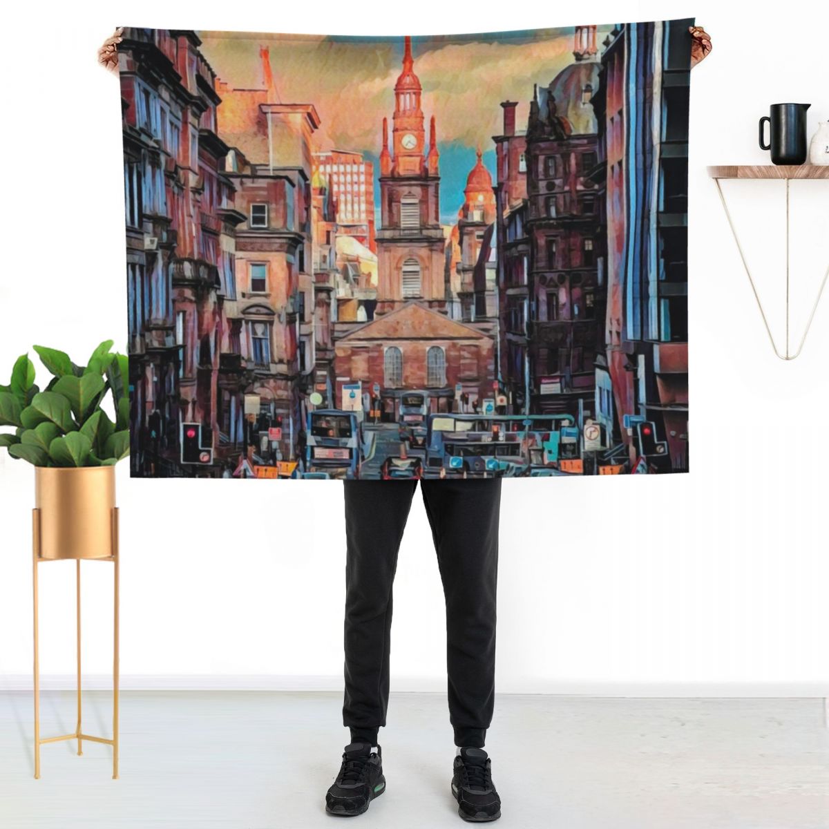 Glasgow Streets Throw Blanket  - огляд і ціна Home Office In Glasgow