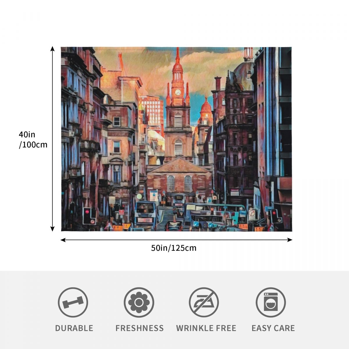 Glasgow Streets Throw Blanket  - огляд і ціна Home Office In Glasgow