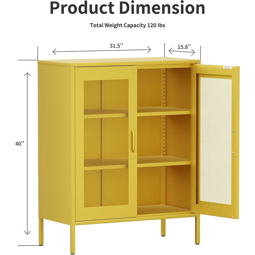 Mesh Metal Storage Cabinet wit - огляд і ціна Home Office Or