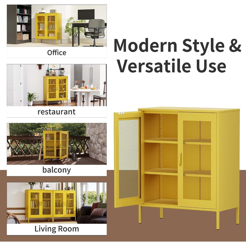 Mesh Metal Storage Cabinet wit - огляд і ціна Home Office Or