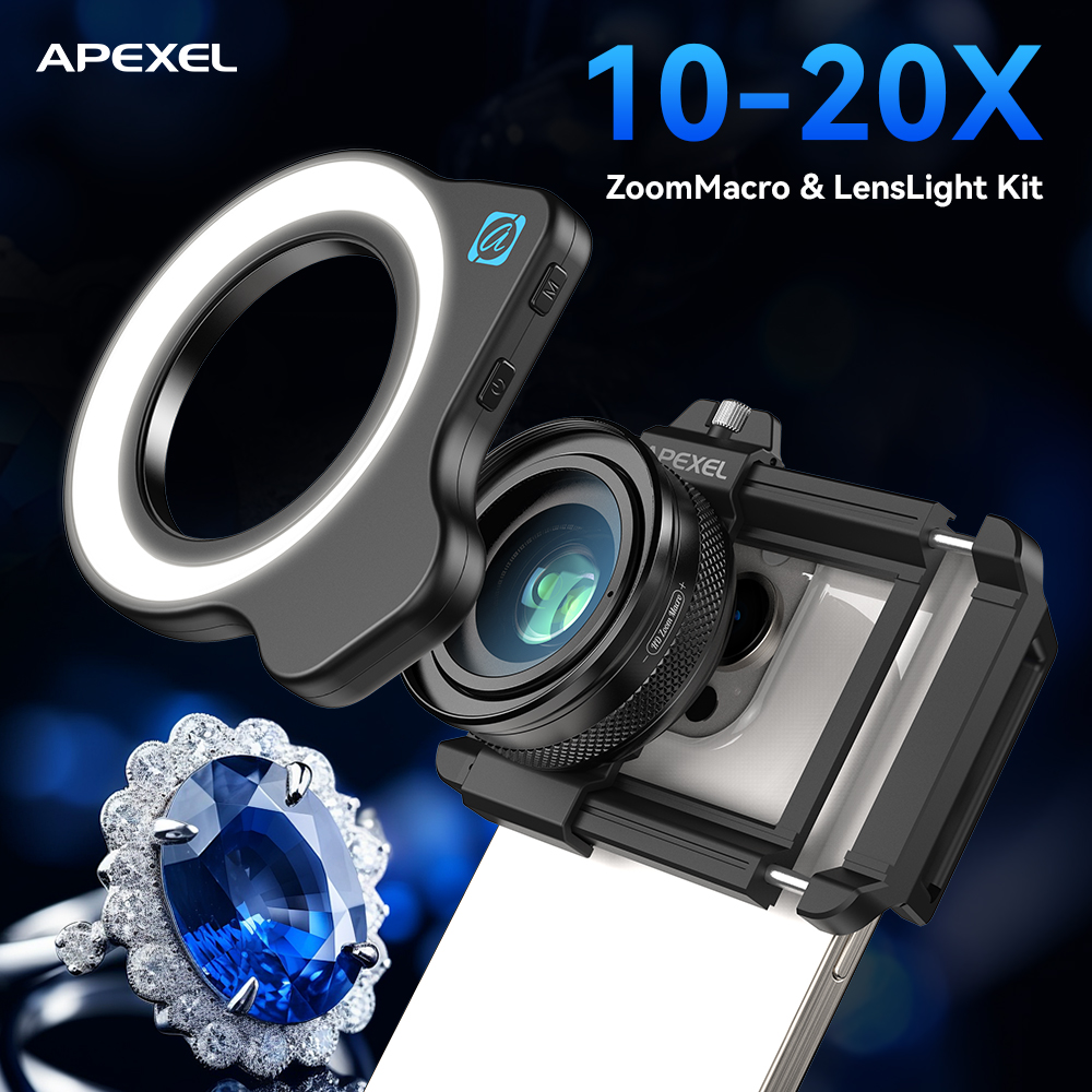 APEXEL 10-20X Adjustable Zoom  - огляд і ціна Zoom Lighting Kit