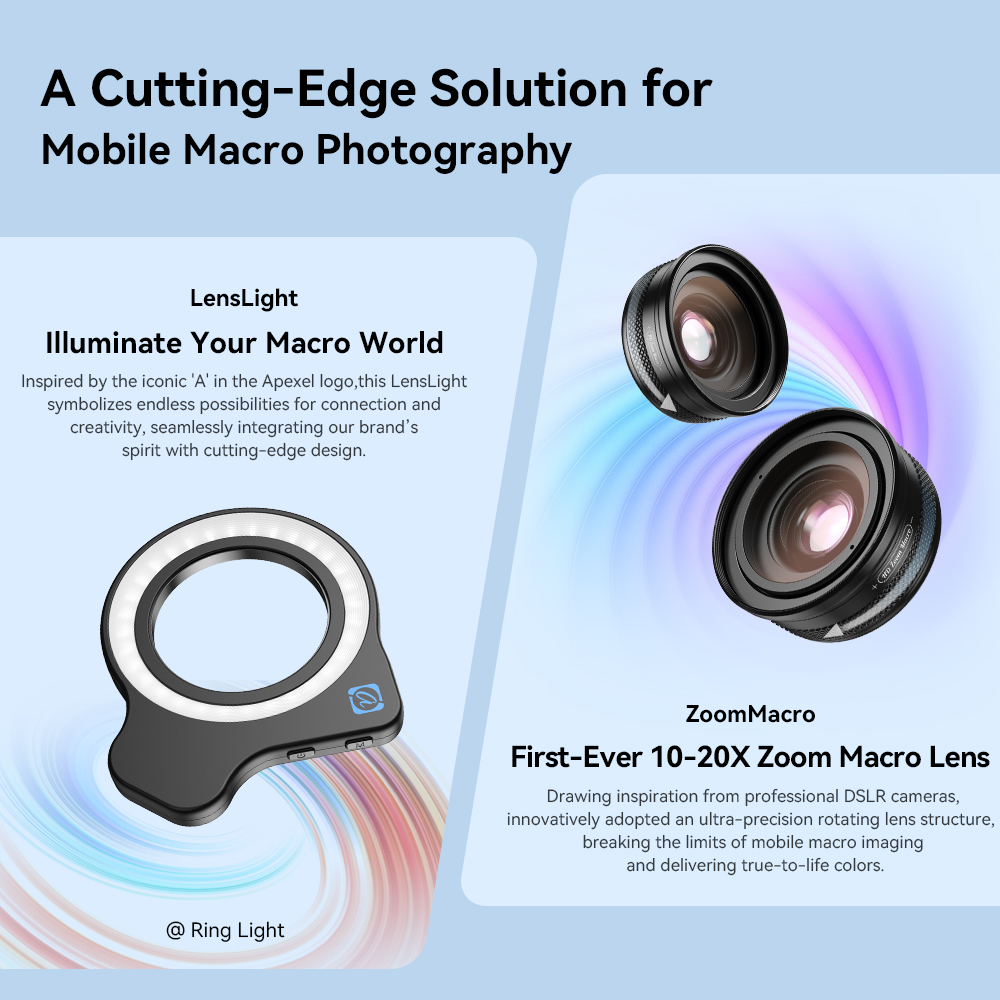 APEXEL 10-20X Adjustable Zoom  - огляд і ціна Zoom Lighting Kit