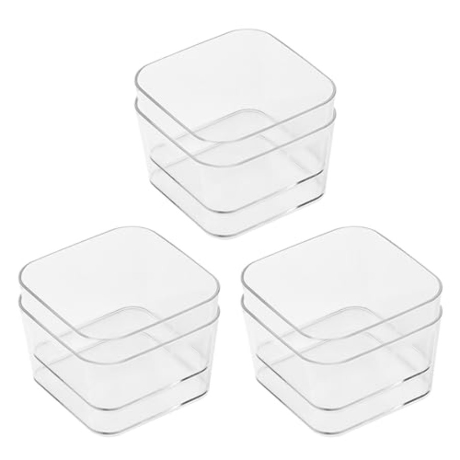 6pcs Clear Acrylic Storage Con - огляд і ціна Desk Drawer Small