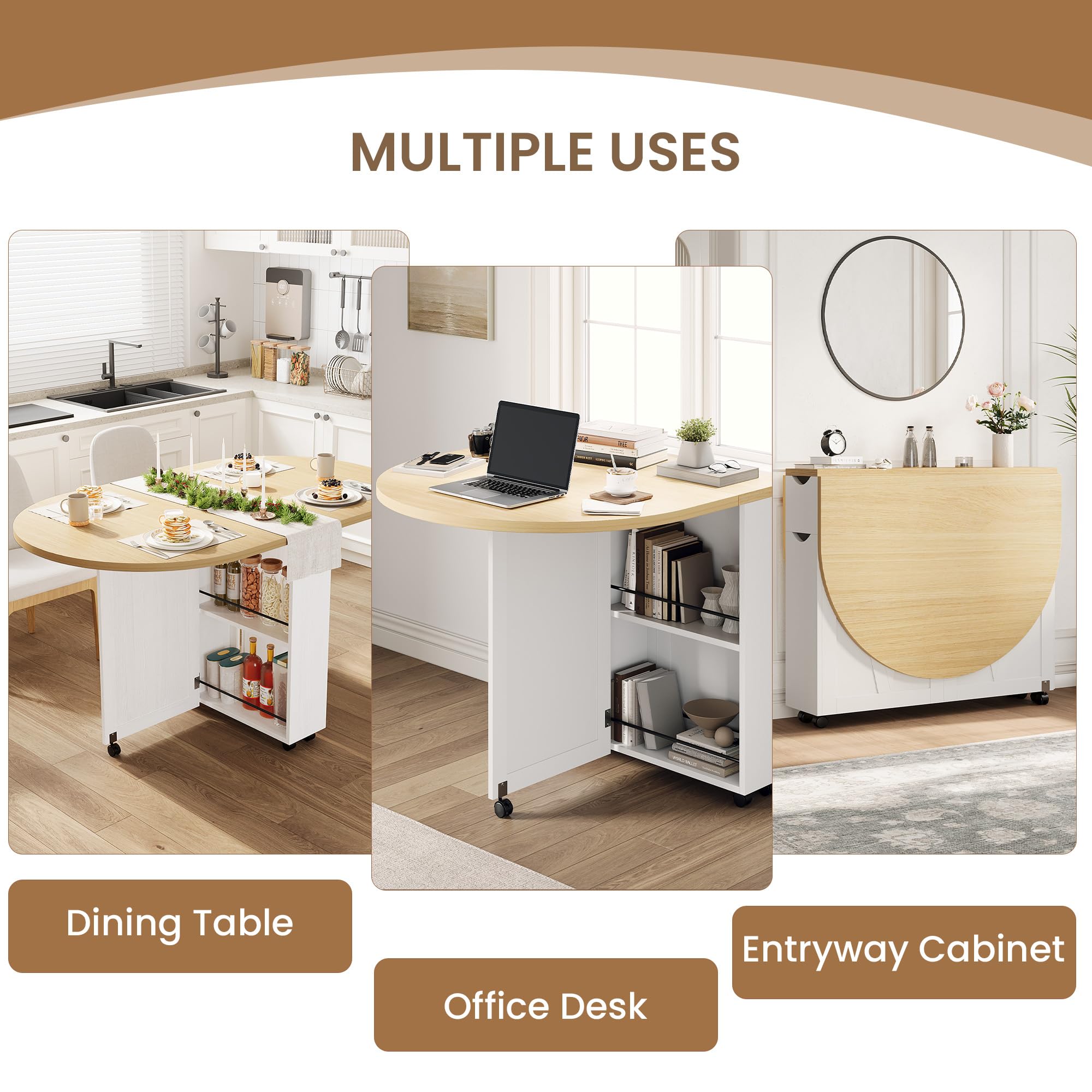 3-in-1 Folding Dining Table Wi - огляд і ціна Desk Drawer Small