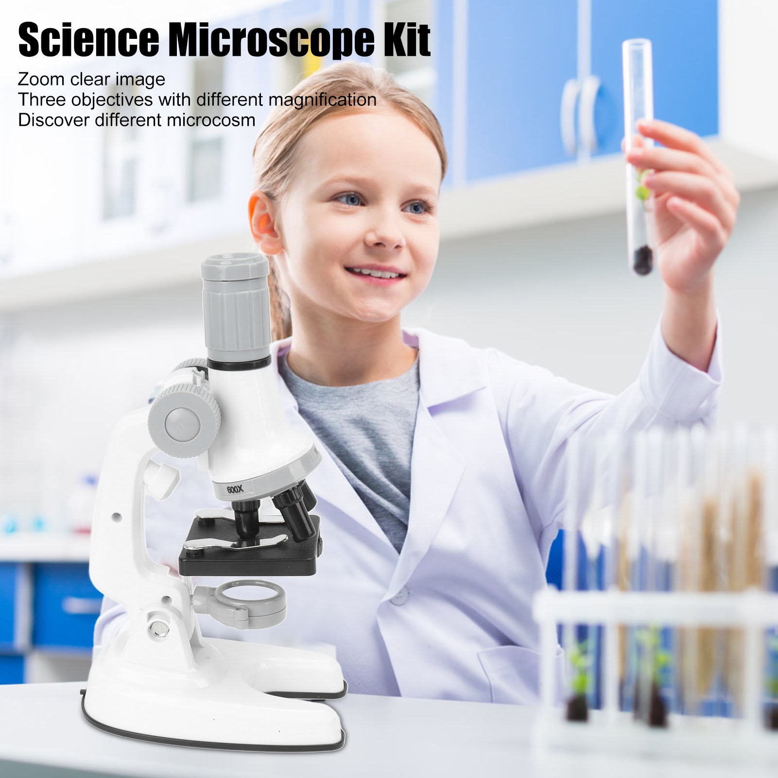 Microscope for Kids 100X 600X  - огляд і ціна Zoom Lighting Kit
