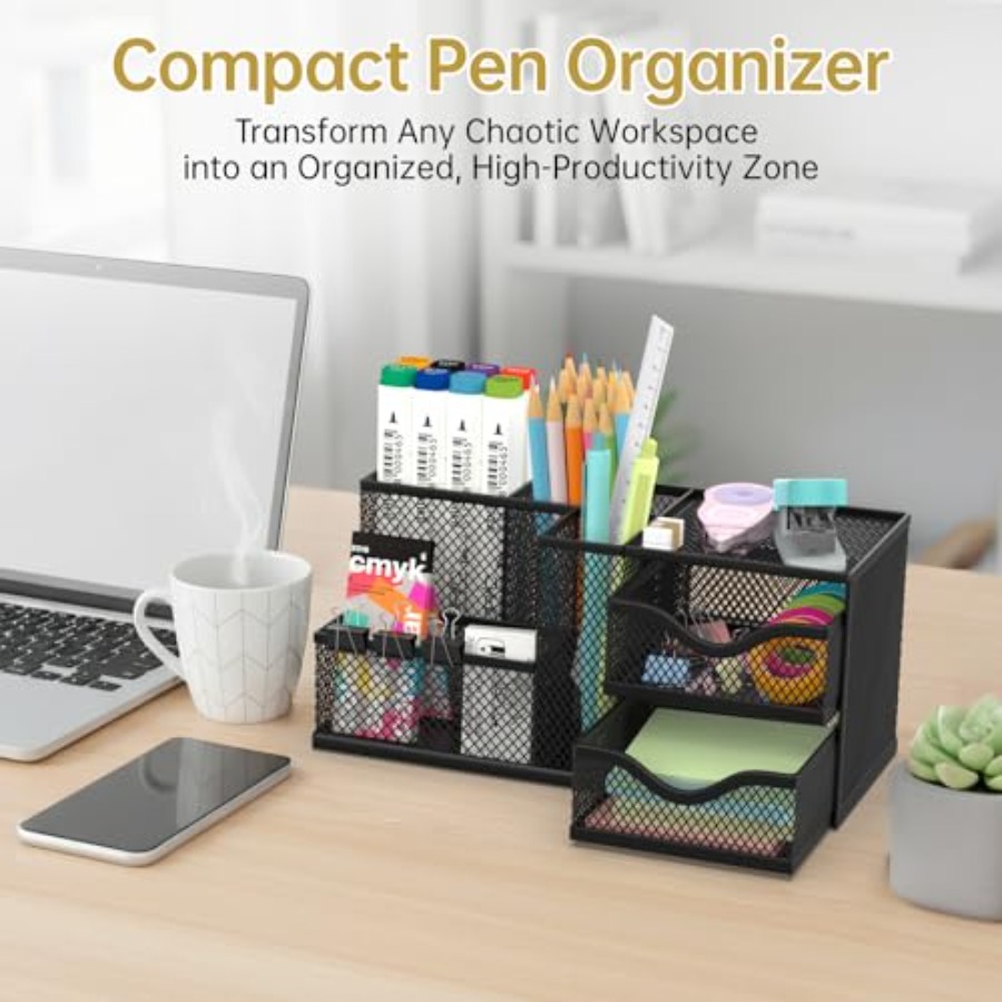 Mesh Desk Organizer, Pen Organ - огляд і ціна Desk Drawer Small