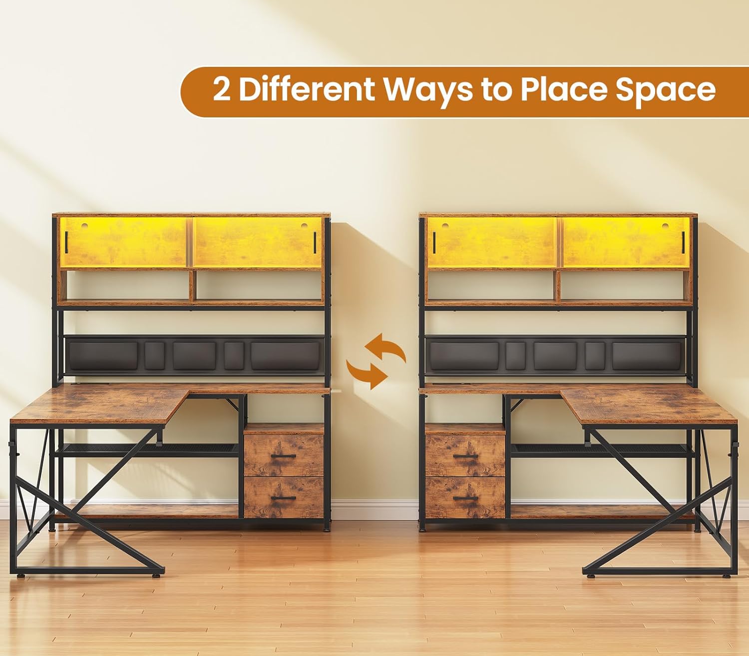 L Shaped Computer Desk with 2  - огляд і ціна Home Office Shed