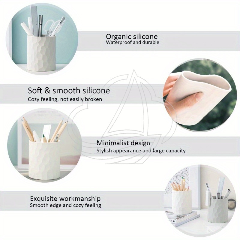 White Silicone Pen Holder Desk - огляд і ціна Pen Holder Organizer