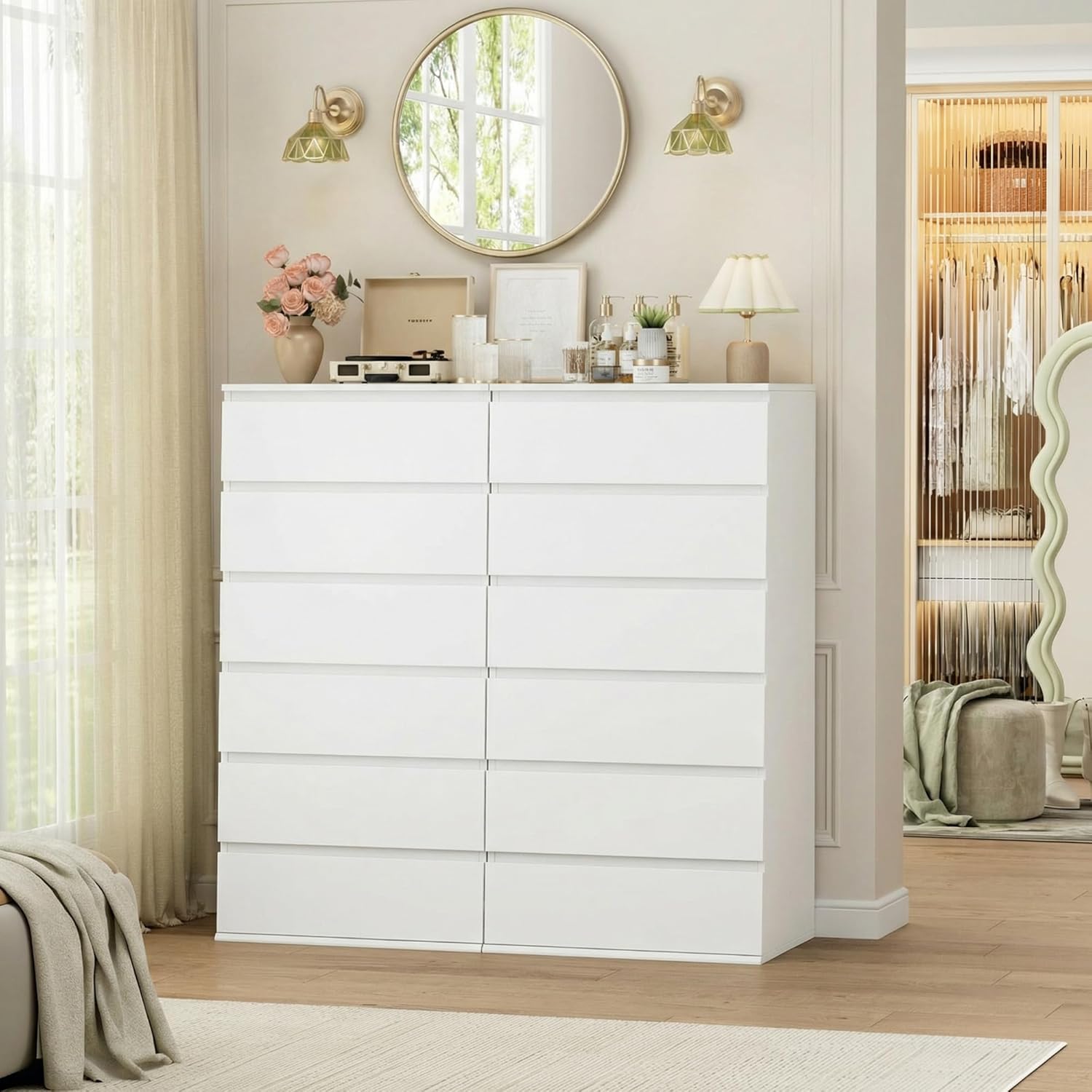 Modern Tall White Wooden Dress - огляд і ціна Home Office Design