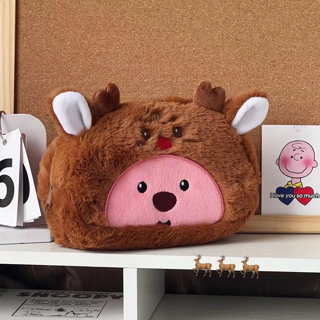 Cartoon Plush Pencil Bag Stude - огляд і ціна Pen Holder Organizer