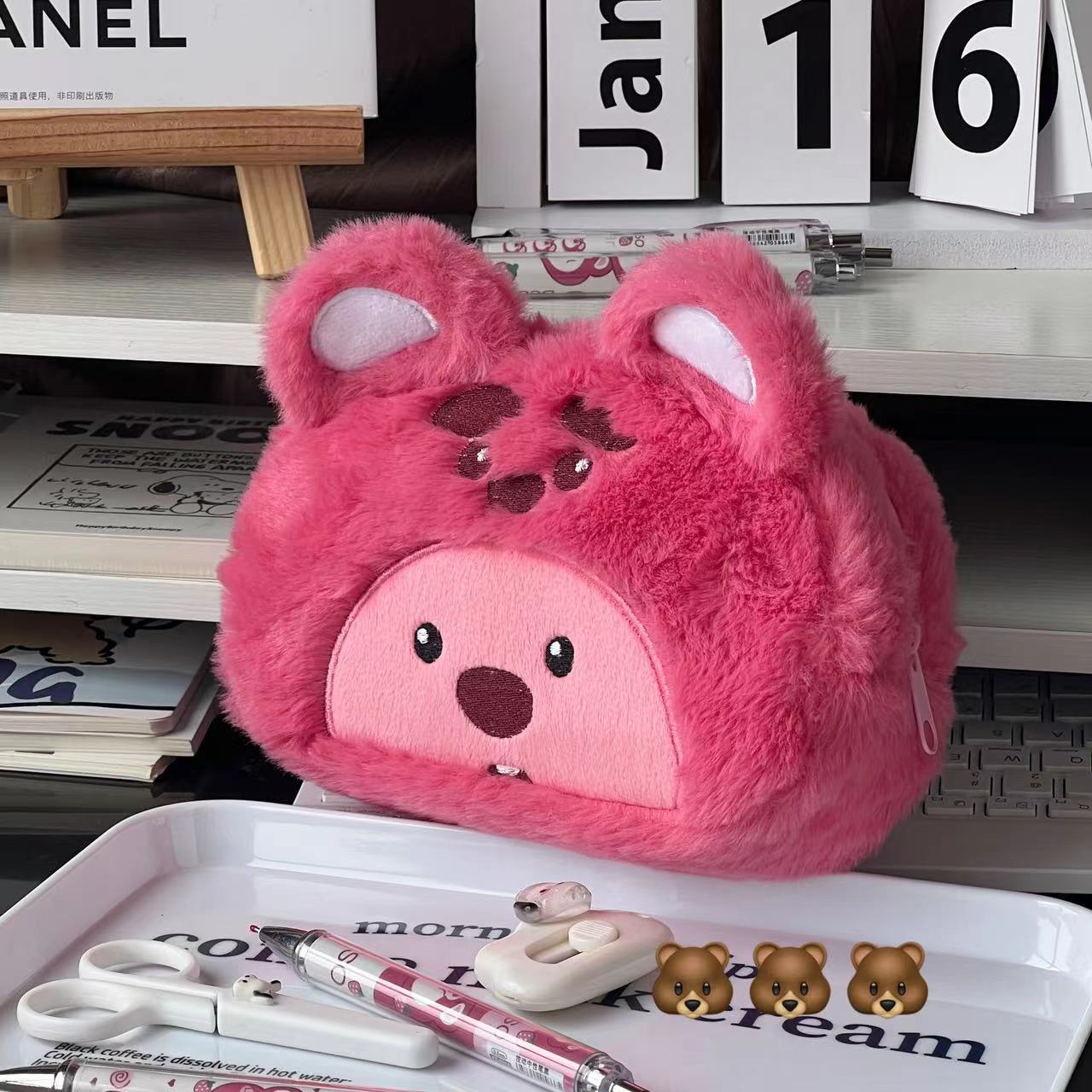 Cartoon Plush Pencil Bag Stude - огляд і ціна Pen Holder Organizer