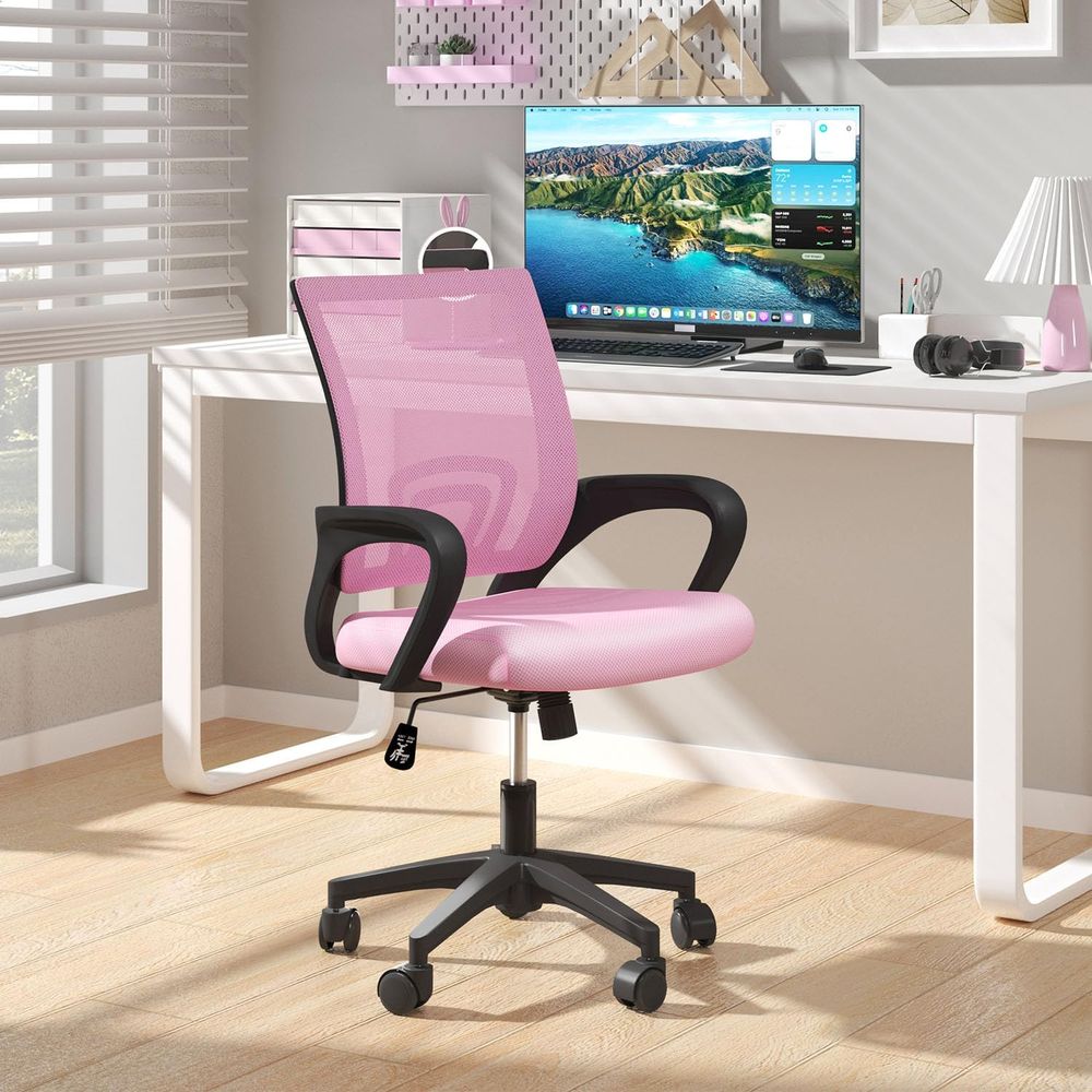 Pink Ergonomic Mesh Office Cha - огляд і ціна Home Office Ergonomics
